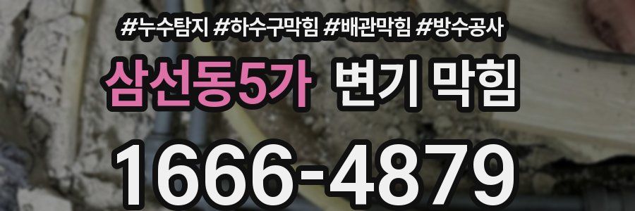 삼선동5가 변기 막힘