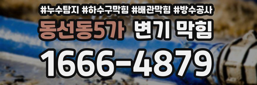 동선동5가 변기 막힘