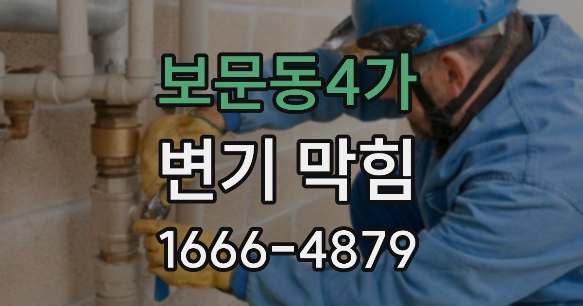 보문동4가 변기 막힘