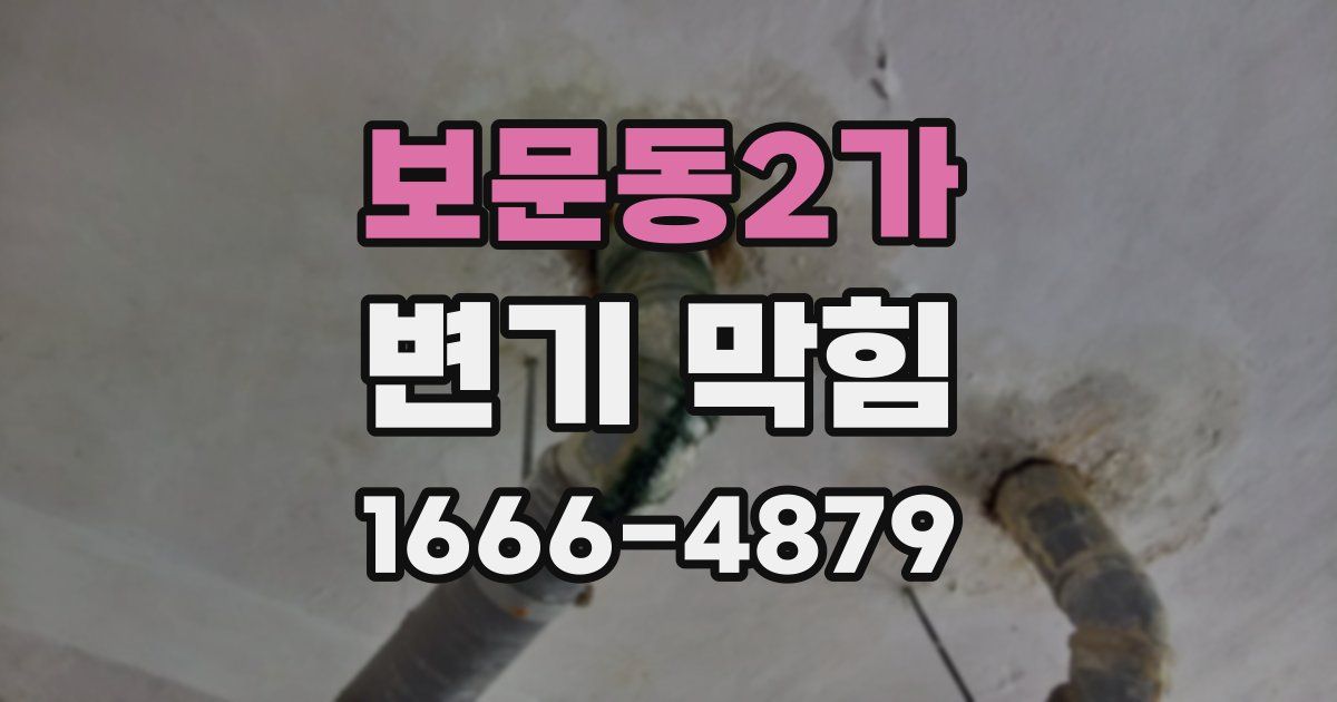 보문동2가 변기 막힘