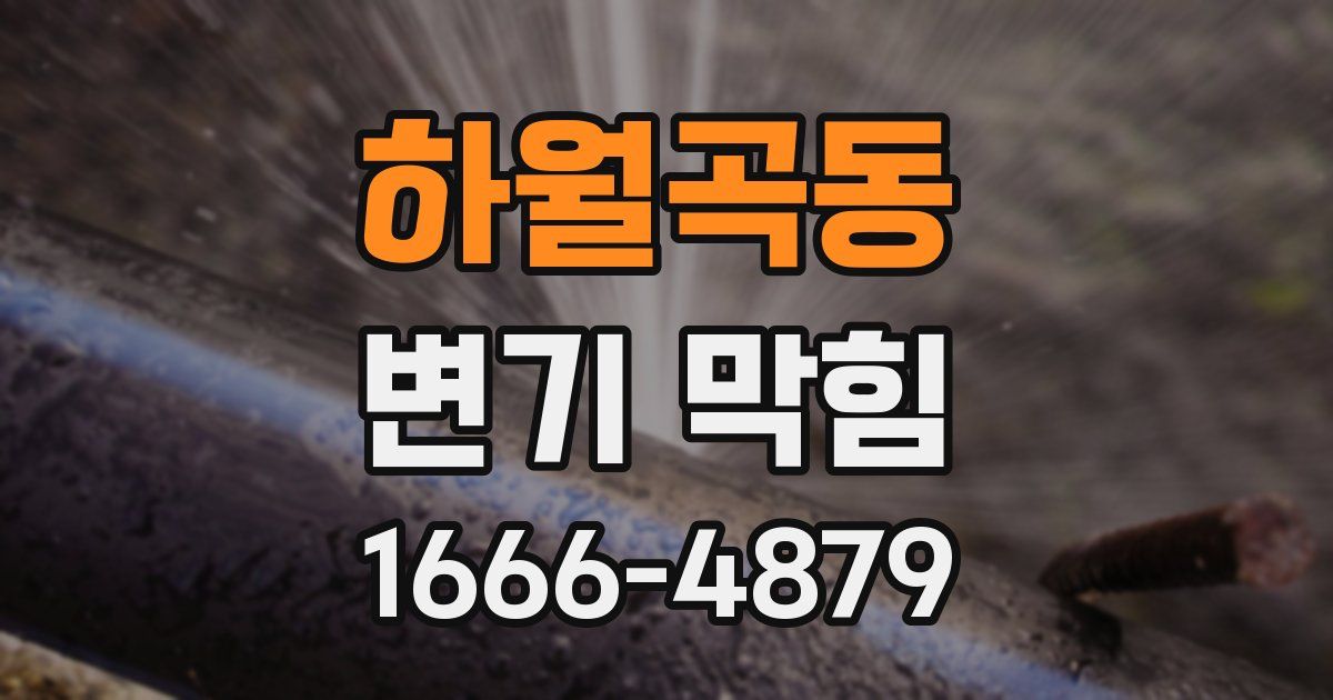 하월곡동 변기 막힘