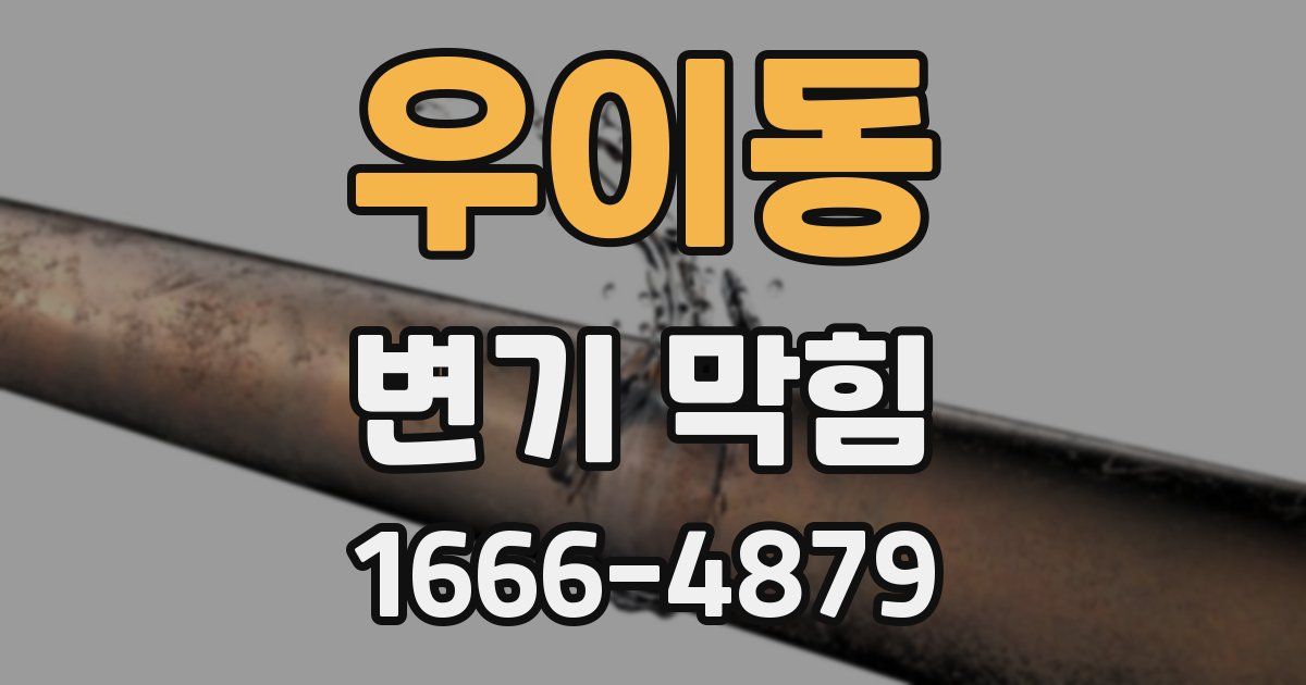 우이동 변기 막힘