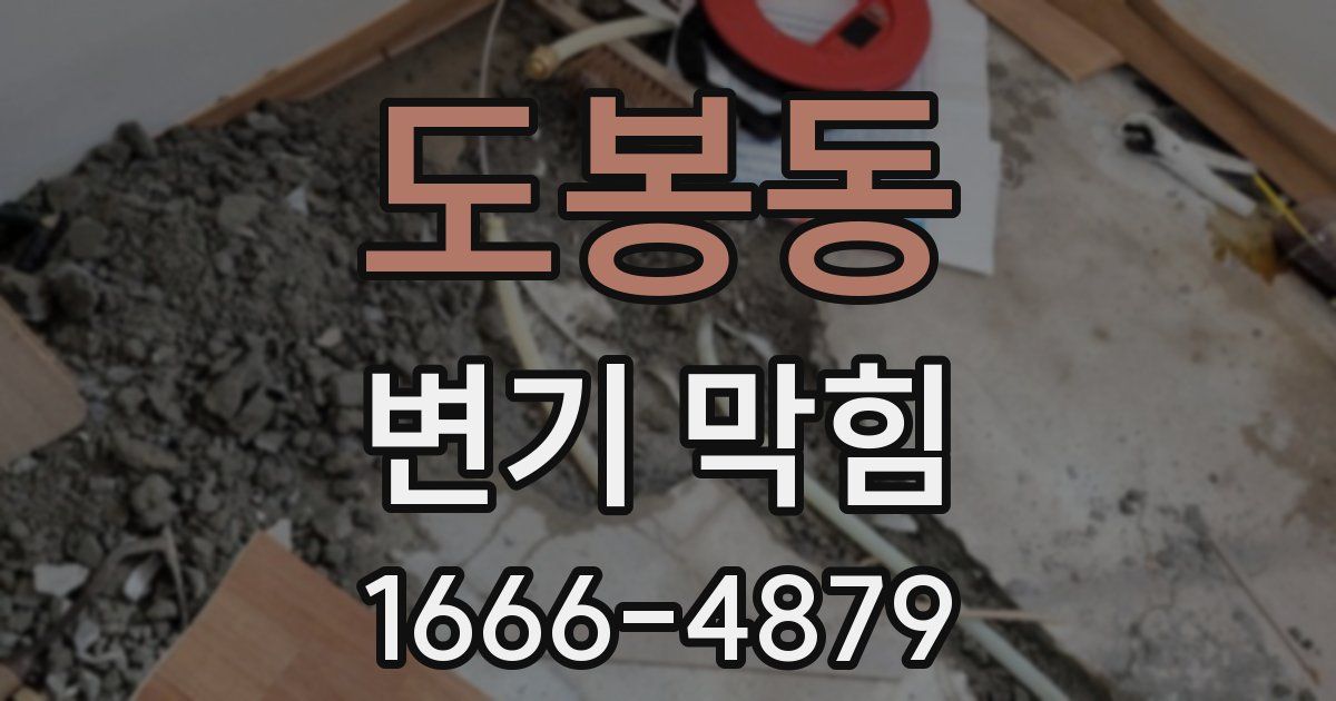 도봉동 변기 막힘