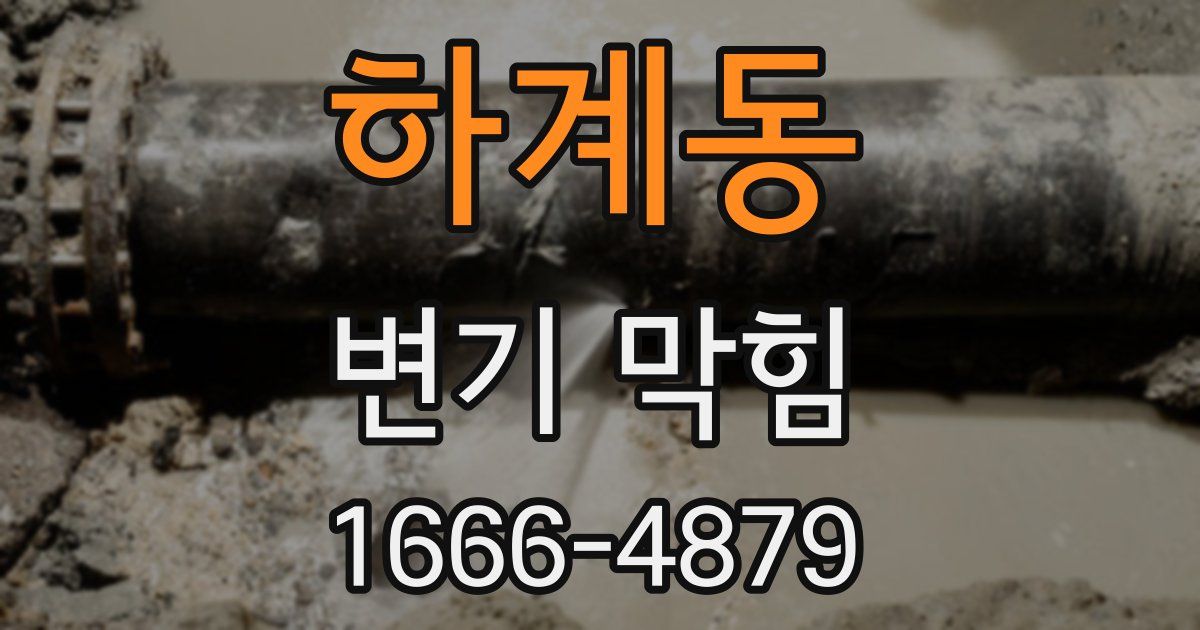 하계동 변기 막힘