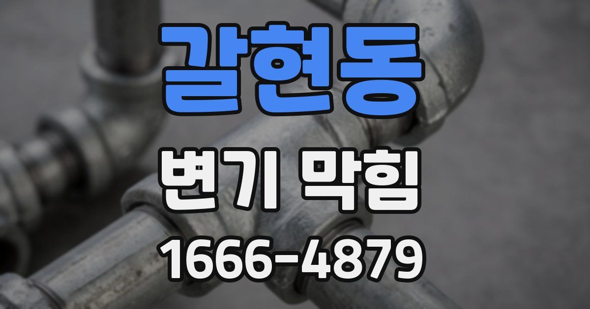 갈현동 변기 막힘