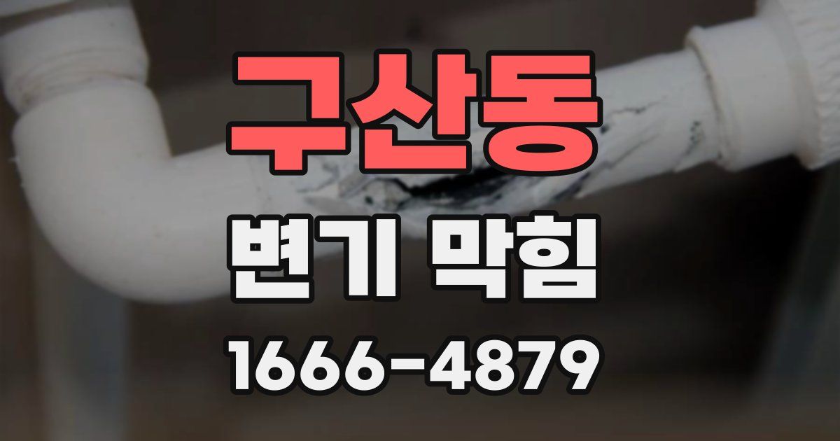 구산동 변기 막힘