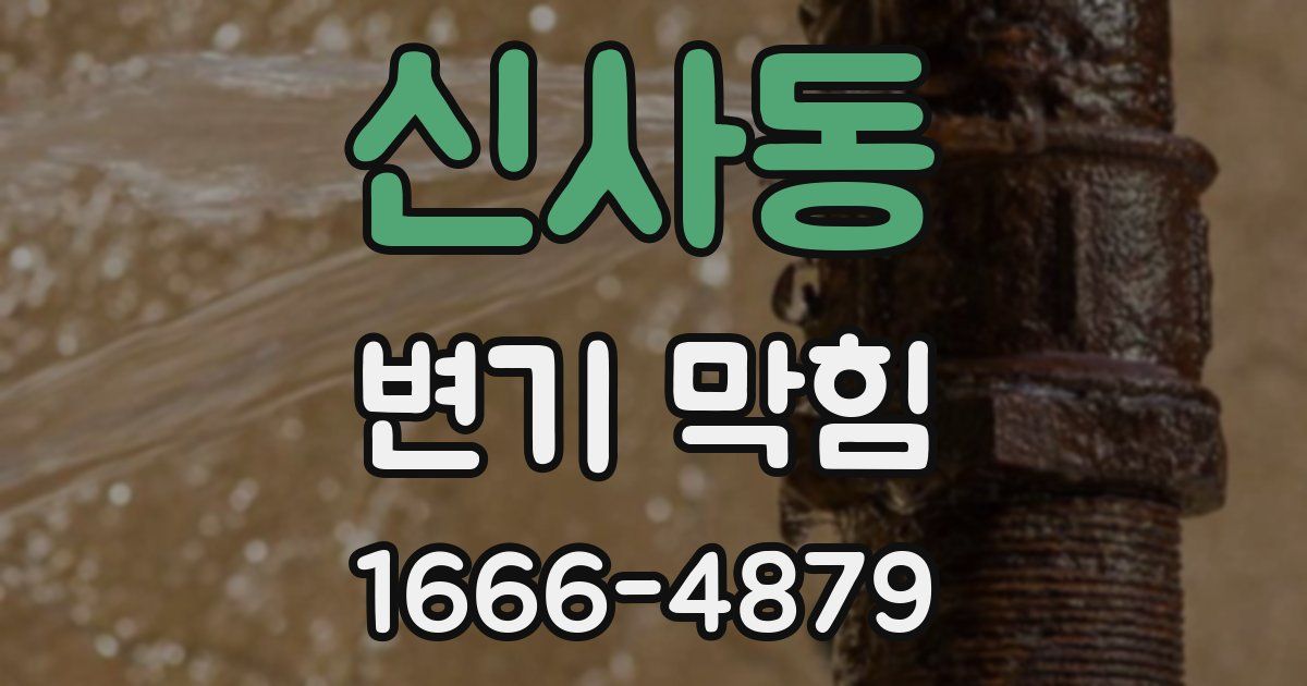 신사동 변기 막힘