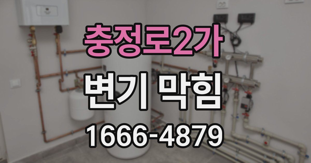 충정로2가 변기 막힘