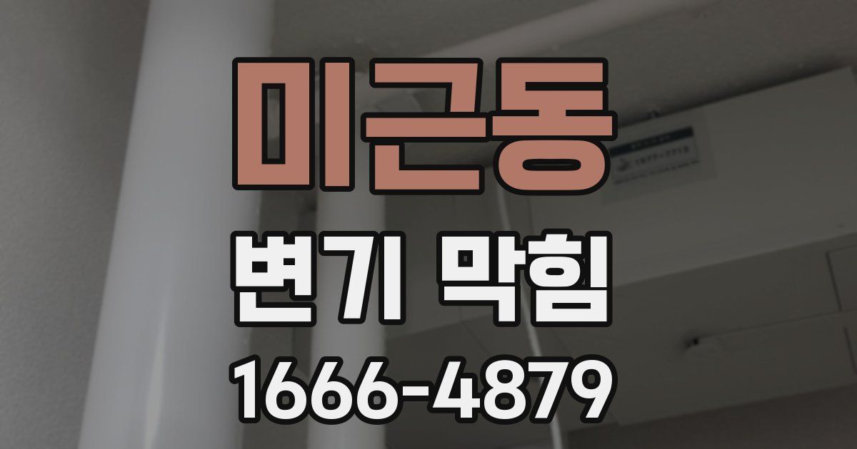 미근동 변기 막힘