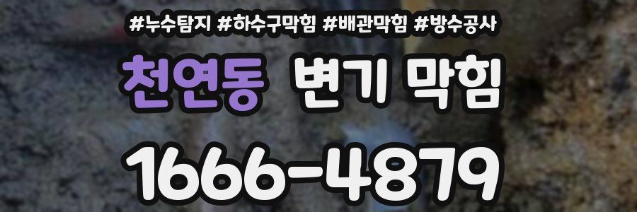 천연동 변기 막힘