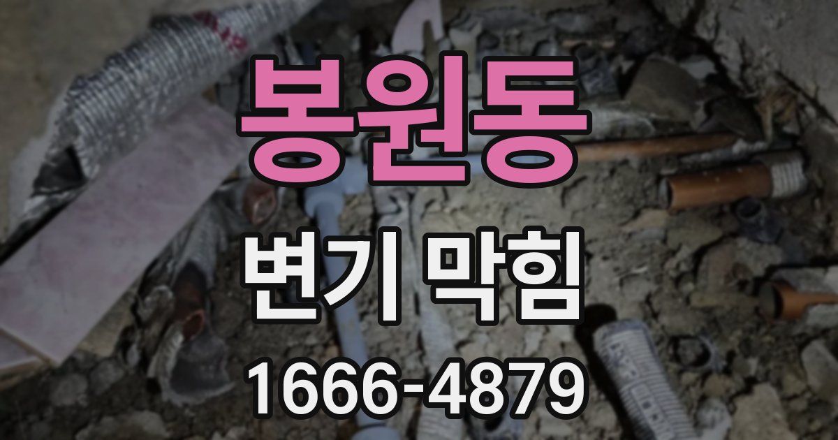 봉원동 변기 막힘