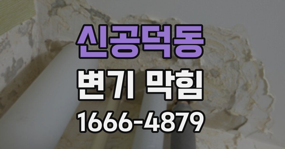 신공덕동 변기 막힘
