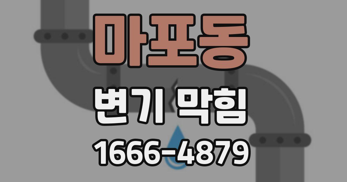 마포동 변기 막힘