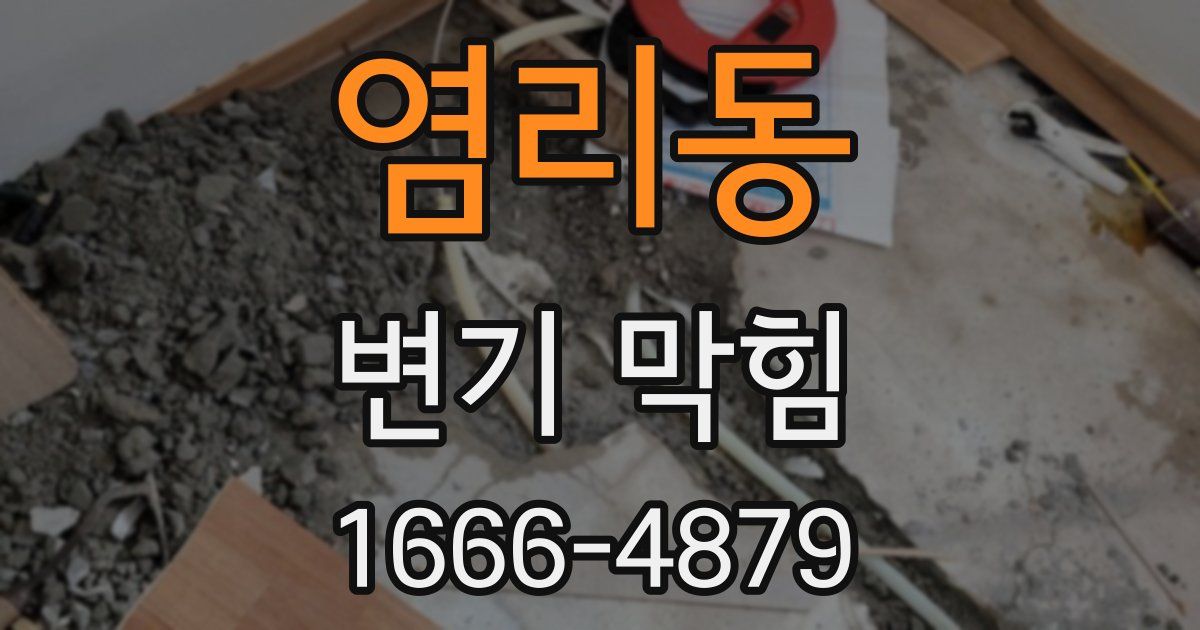 염리동 변기 막힘