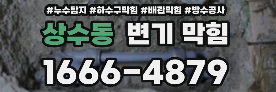 상수동 변기 막힘