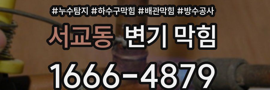 서교동 변기 막힘