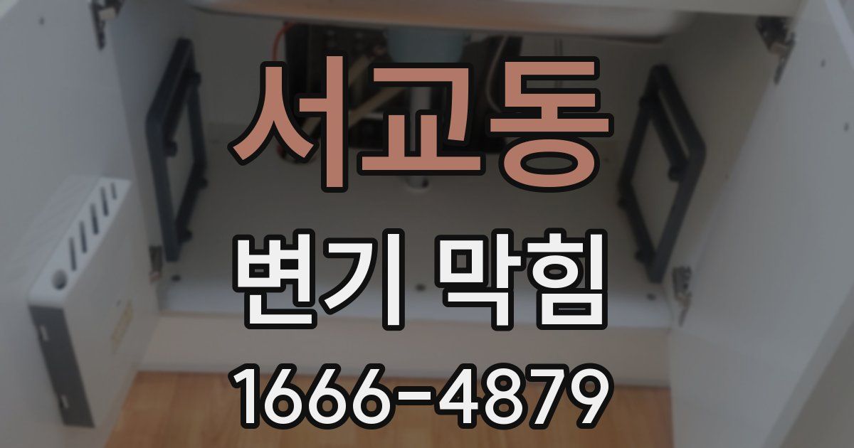 서교동 변기 막힘
