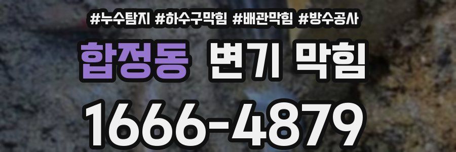 합정동 변기 막힘