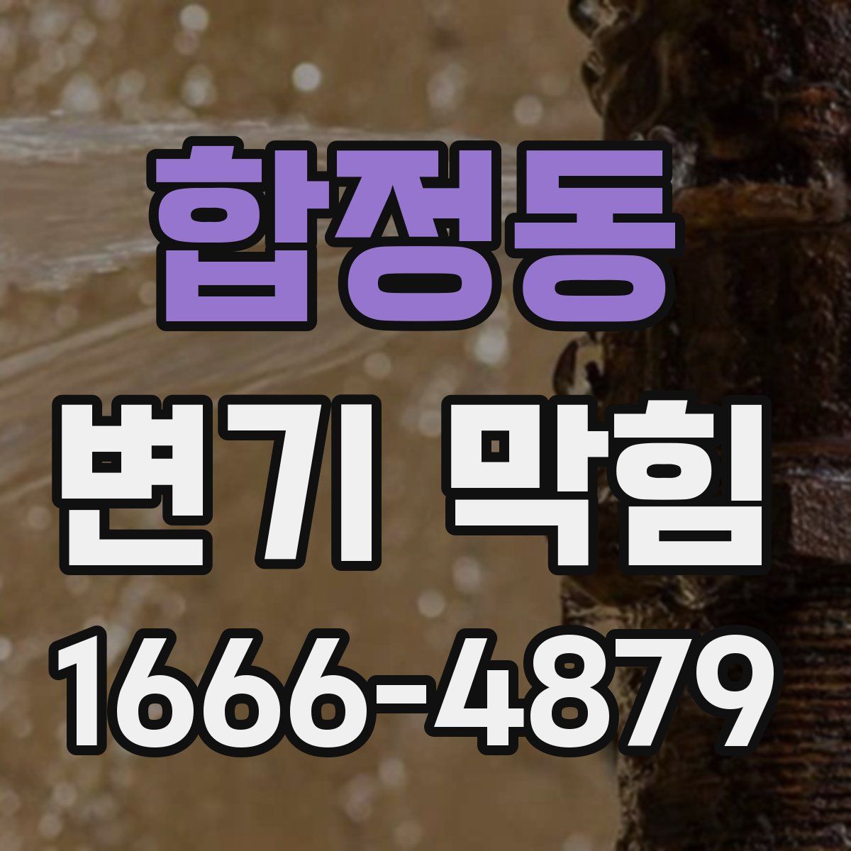 합정동 변기 막힘