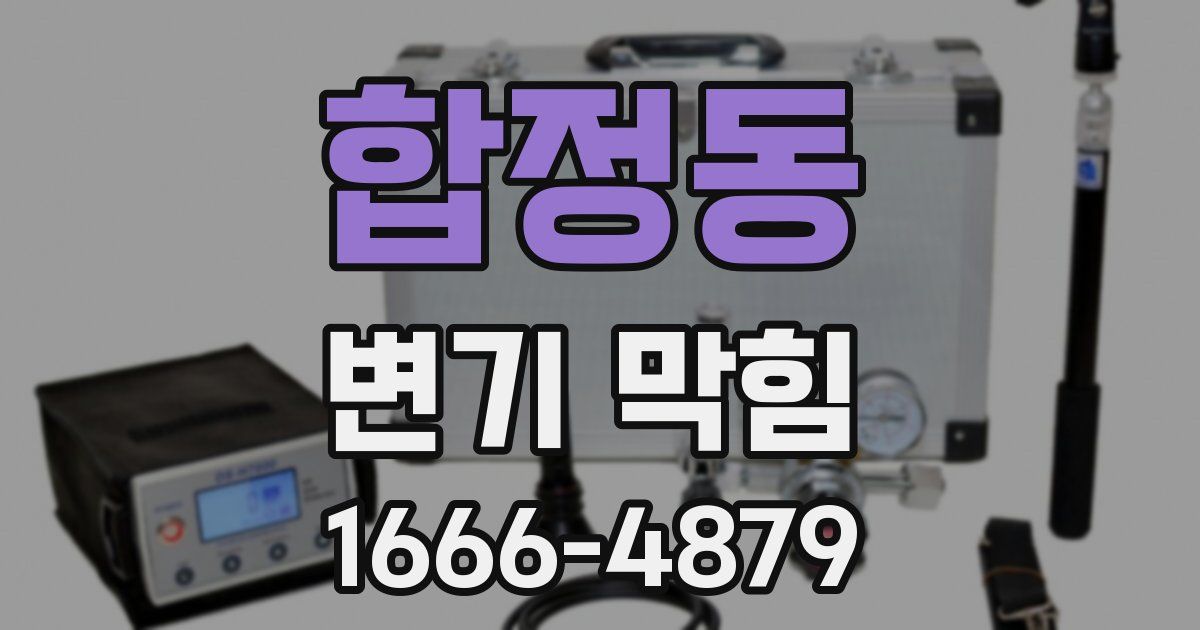 합정동 변기 막힘