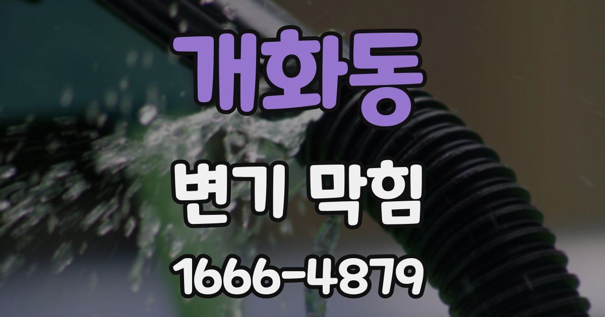 개화동 변기 막힘