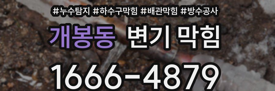 개봉동 변기 막힘