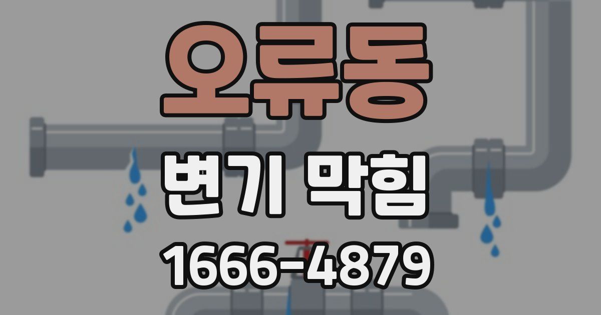 오류동 변기 막힘