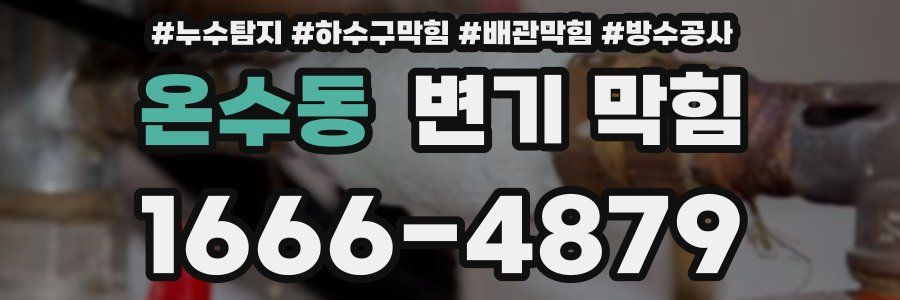 온수동 변기 막힘