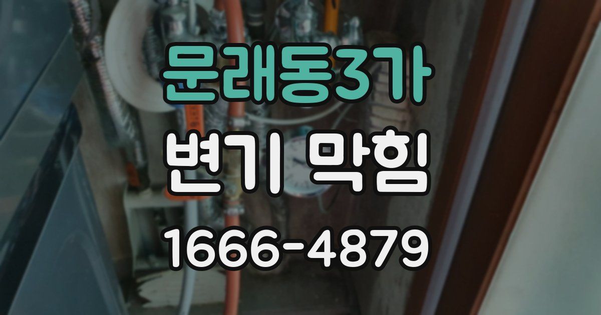 문래동3가 변기 막힘