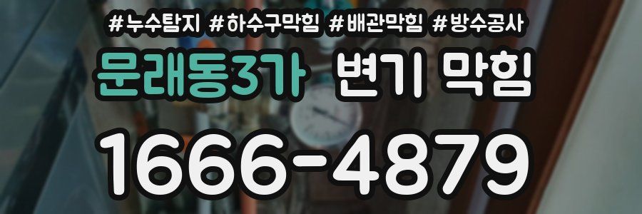 문래동3가 변기 막힘