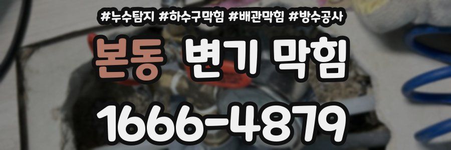본동 변기 막힘