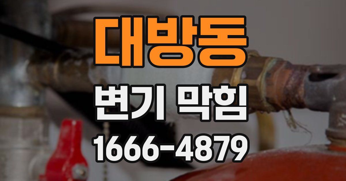 대방동 변기 막힘