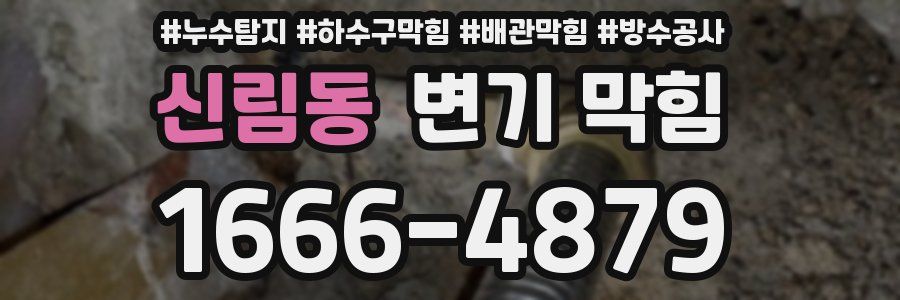 신림동 변기 막힘