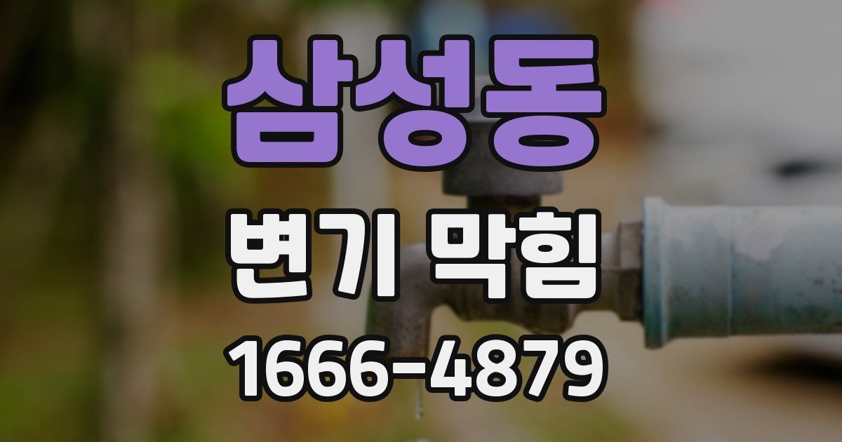 삼성동 변기 막힘