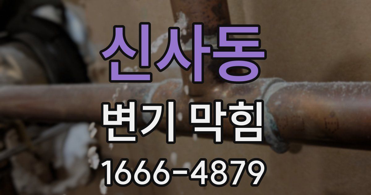 신사동 변기 막힘