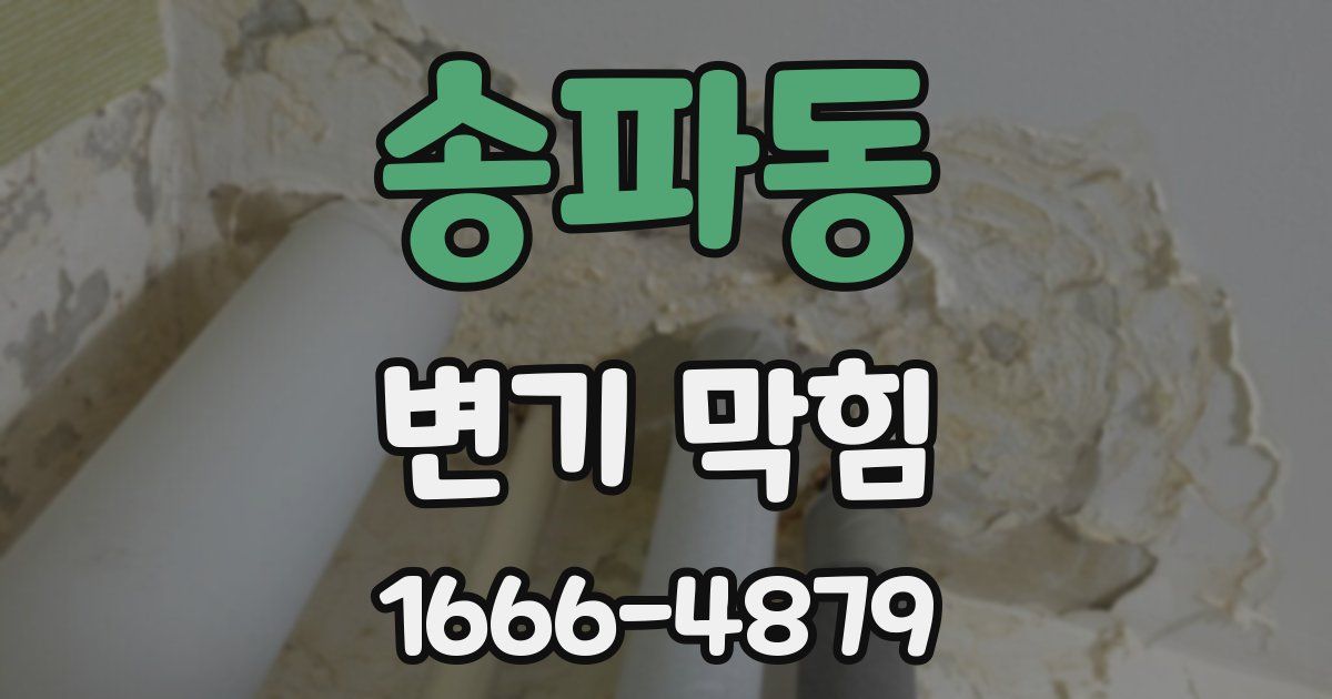 송파동 변기 막힘