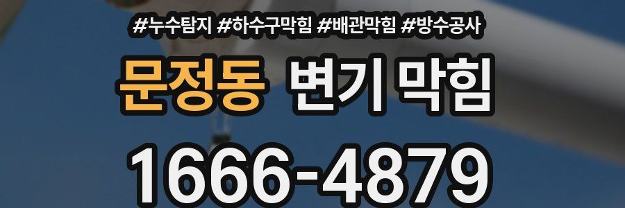 문정동 변기 막힘