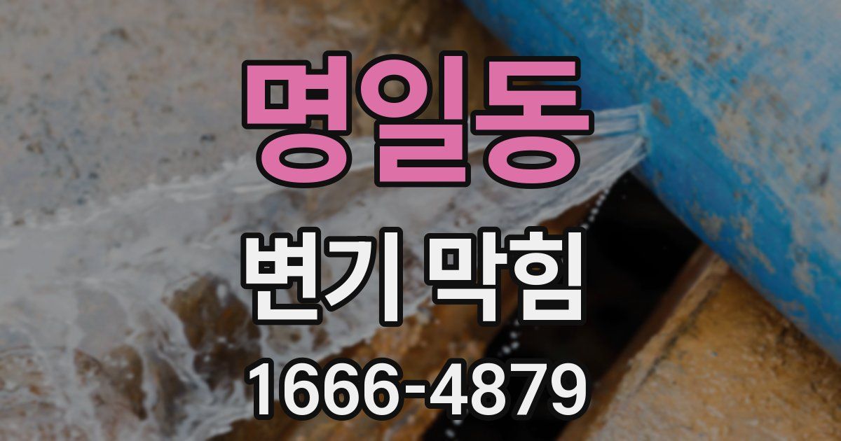 명일동 변기 막힘