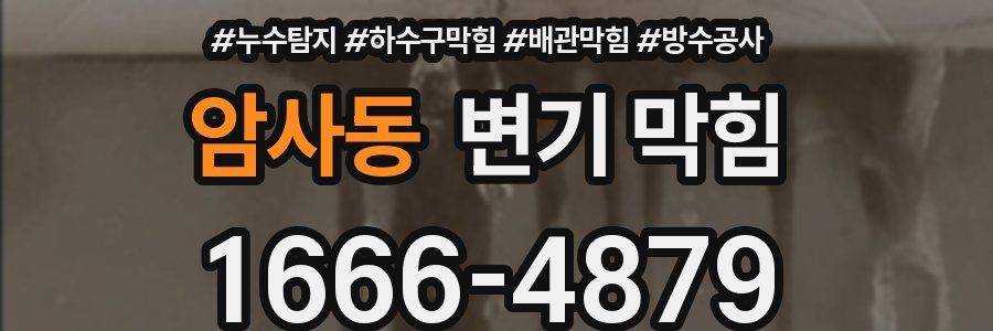 암사동 변기 막힘