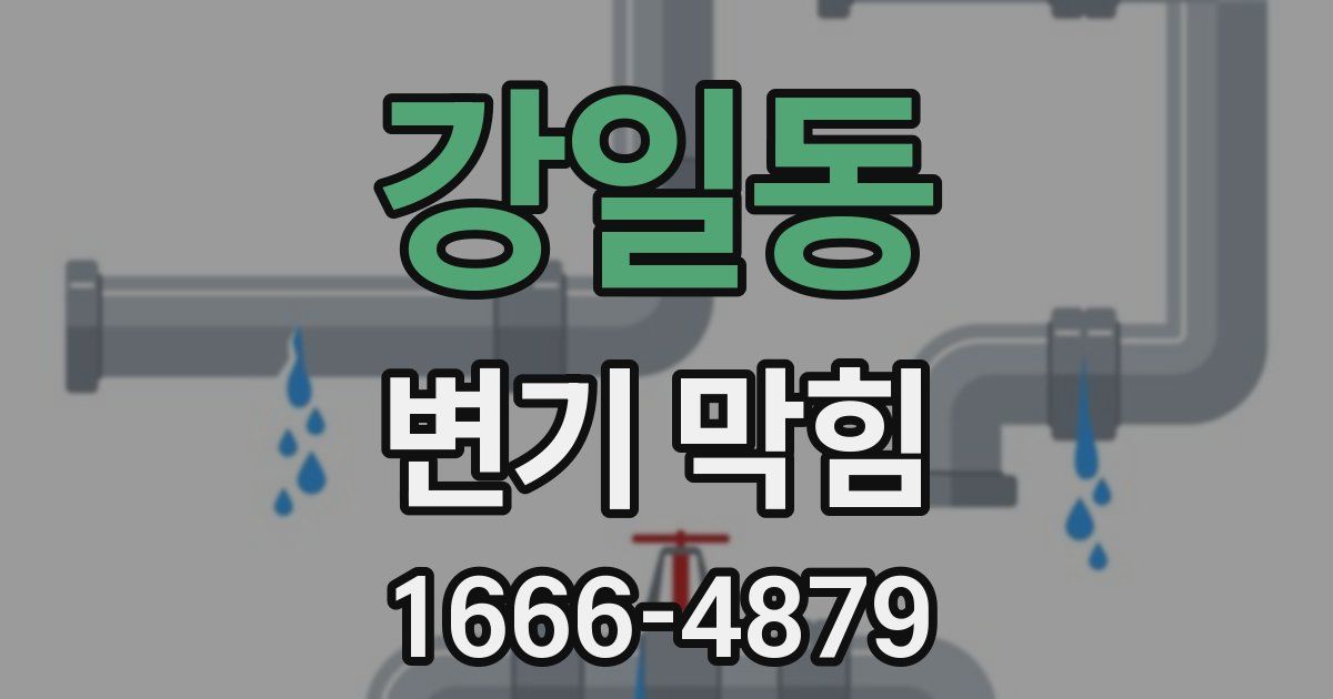 강일동 변기 막힘