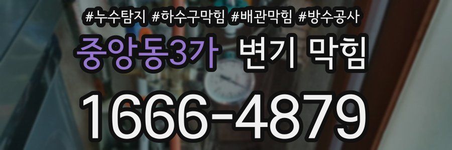 중앙동3가 변기 막힘