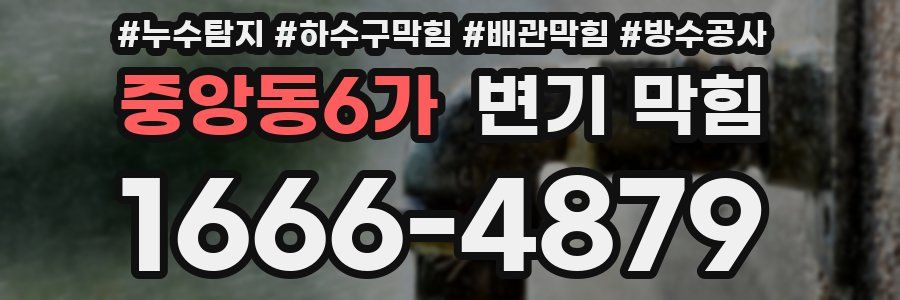 중앙동6가 변기 막힘