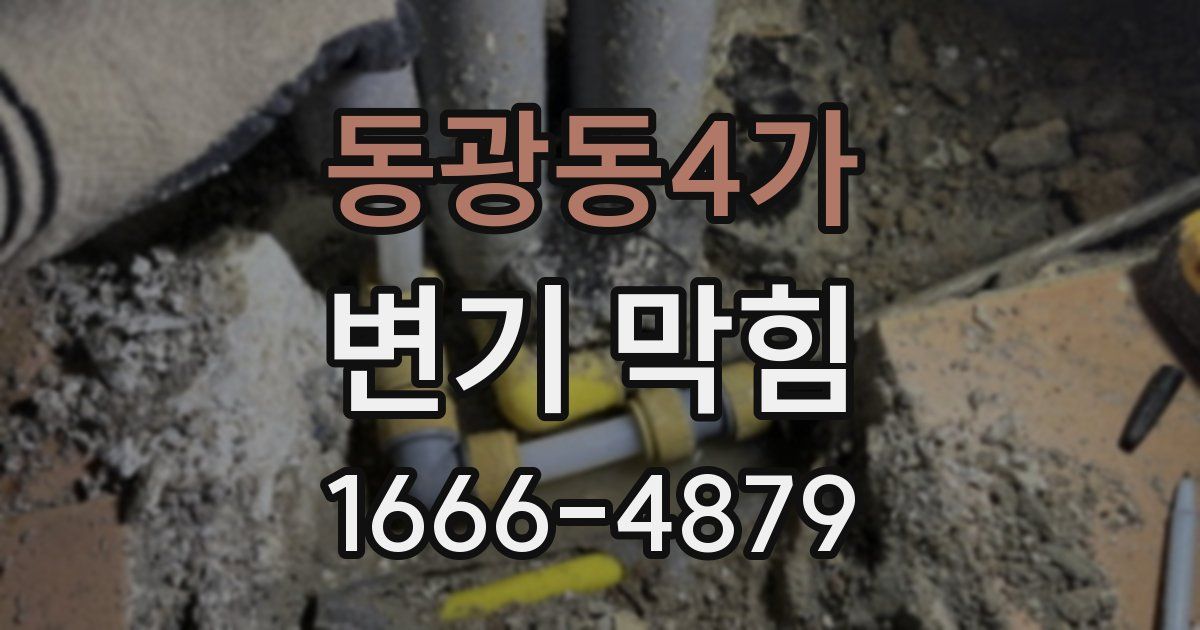 동광동4가 변기 막힘