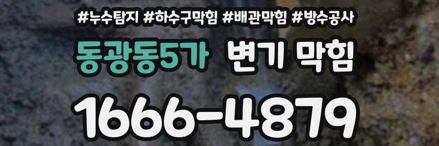 동광동5가 변기 막힘
