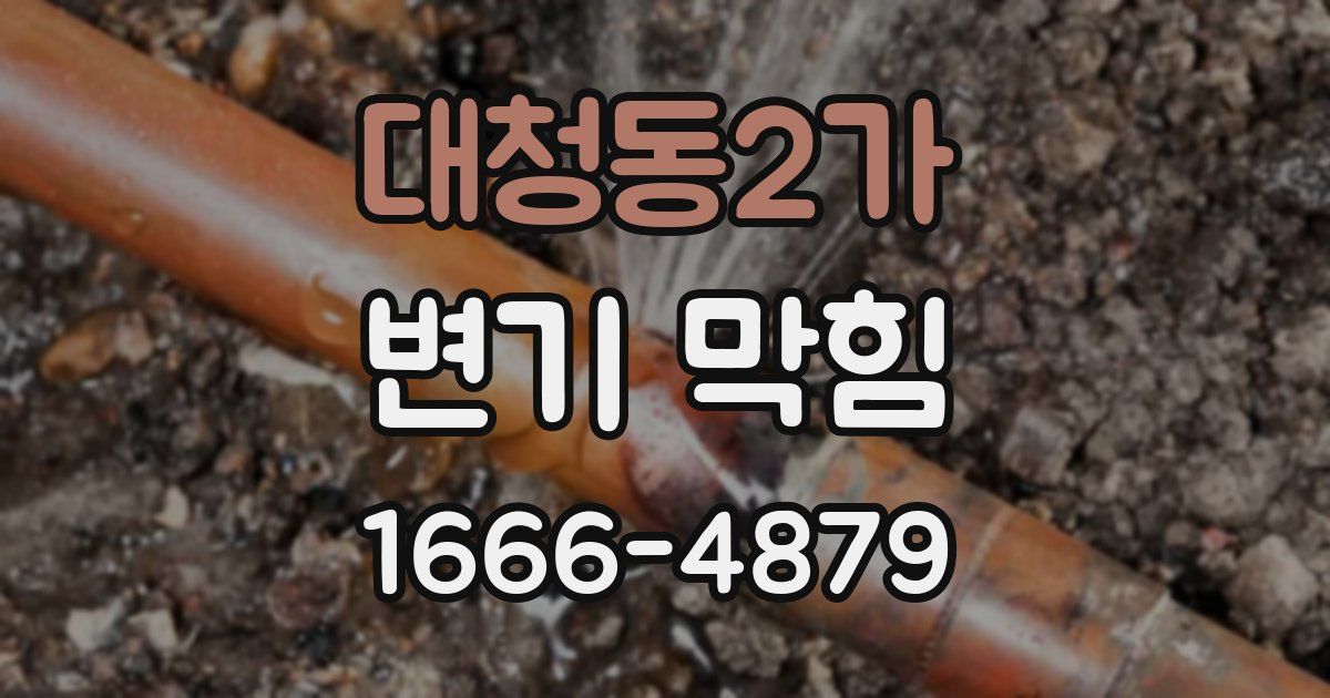 대청동2가 변기 막힘