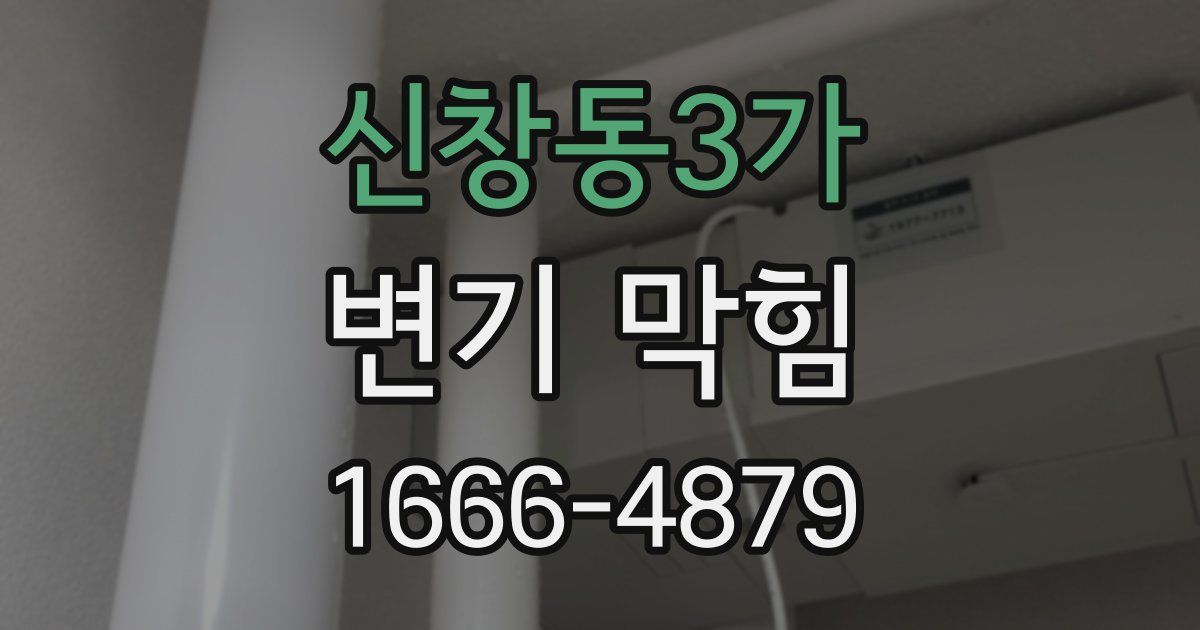 신창동3가 변기 막힘