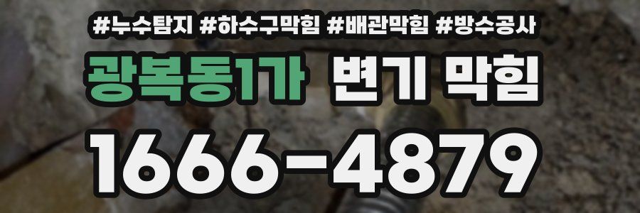 광복동1가 변기 막힘