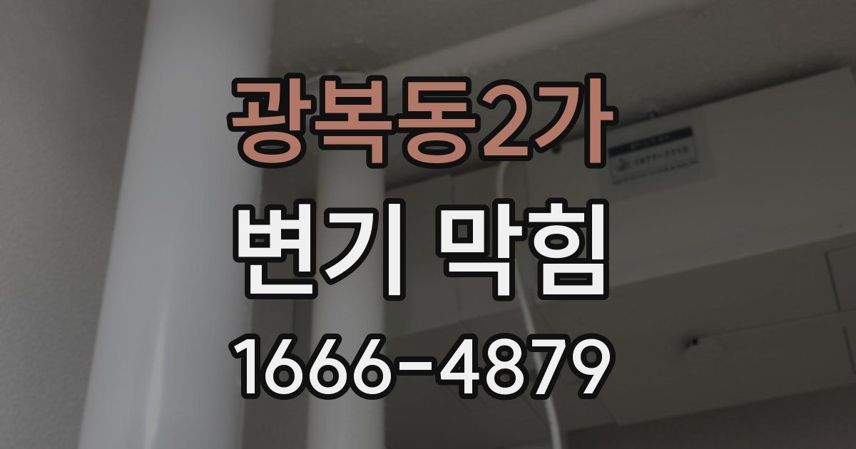 광복동2가 변기 막힘