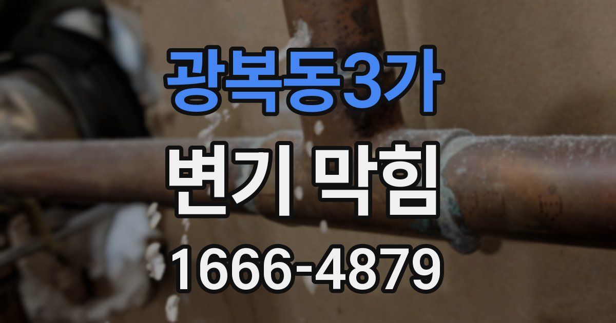 광복동3가 변기 막힘