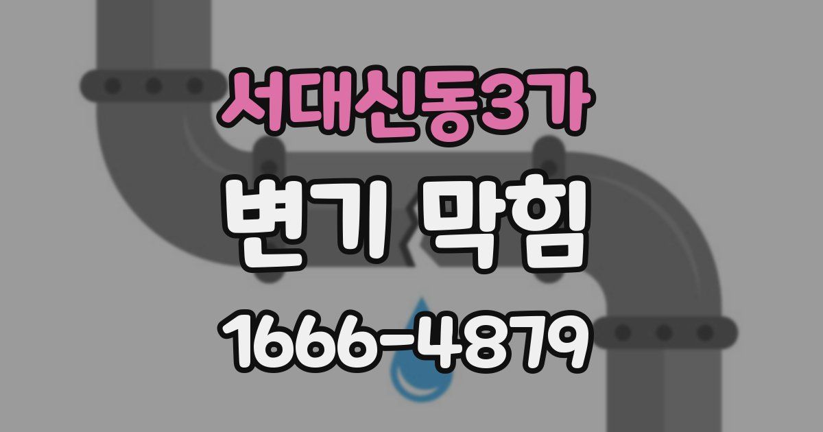 서대신동3가 변기 막힘